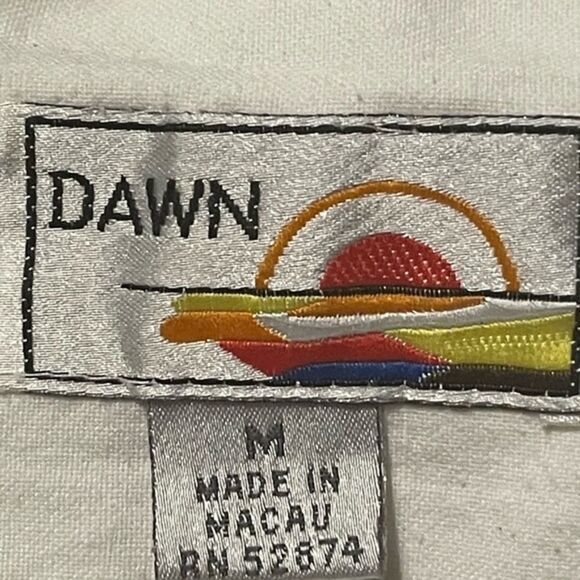 Vintage Retro 1980s Dawn lightweight white medium cotton blend canvas jacket - Picture 15 of 15